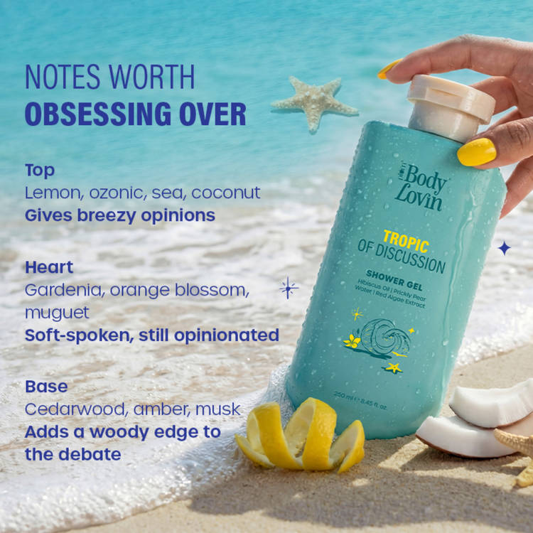 Plum BodyLovin’ Tropic Of Discussion Shower Gel, Firming & Tightening, Fresh Tropical Fragrance (250ml)