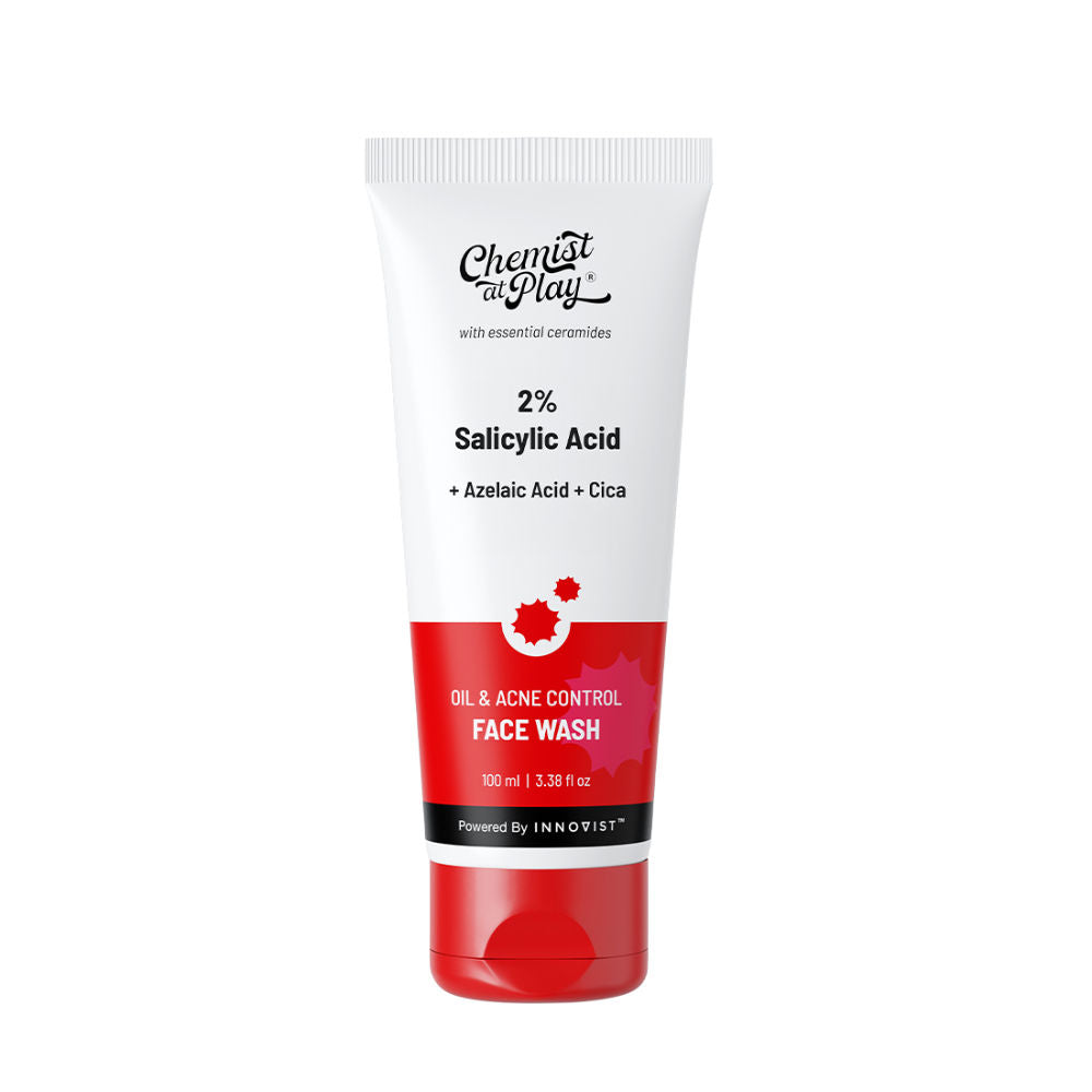 Chemist at Play 2% Salicylic Acid Face Wash For Oily Skin with Niacinamide Oil Cleanser for Face (100ml)
