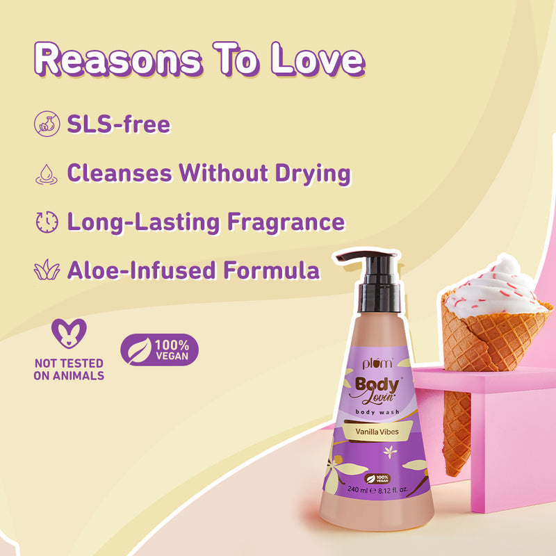Plum Vanilla Vibes Body Wash (240ml)