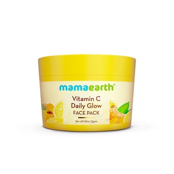 Mamaearth Vitamin C Daily Glow Face Pack with Vitamin C & Turmeric for Illuminating Skin - 200 g