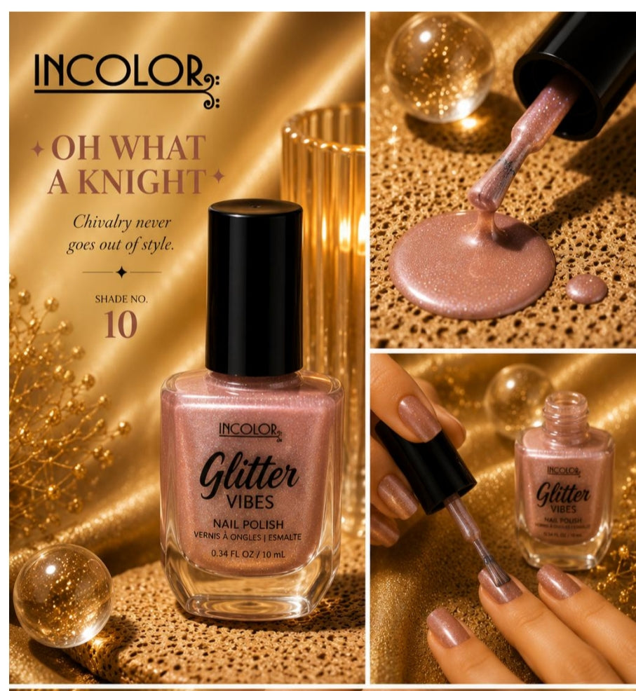 Incolor Glitter Vibes Nail Paints/ 10