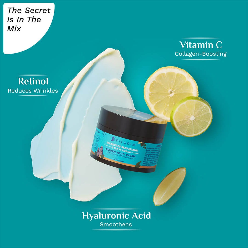 Pilgrim Retinol Night Cream with Vitamin C & Hyaluronic Acid