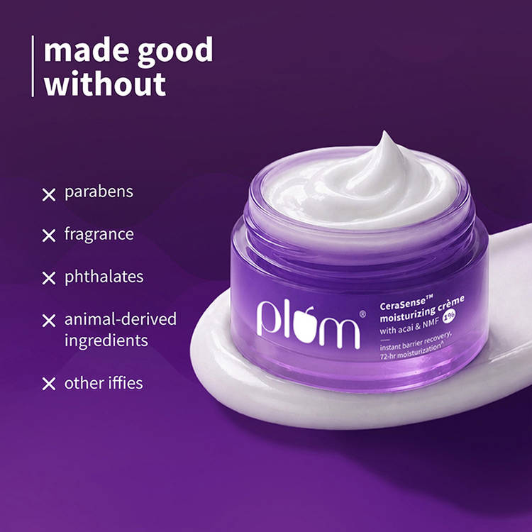 Plum Cerasense Barrier Repair Face Moisturizer With Ceramides & Peptides For Dry, Sensitive Skin (50g)