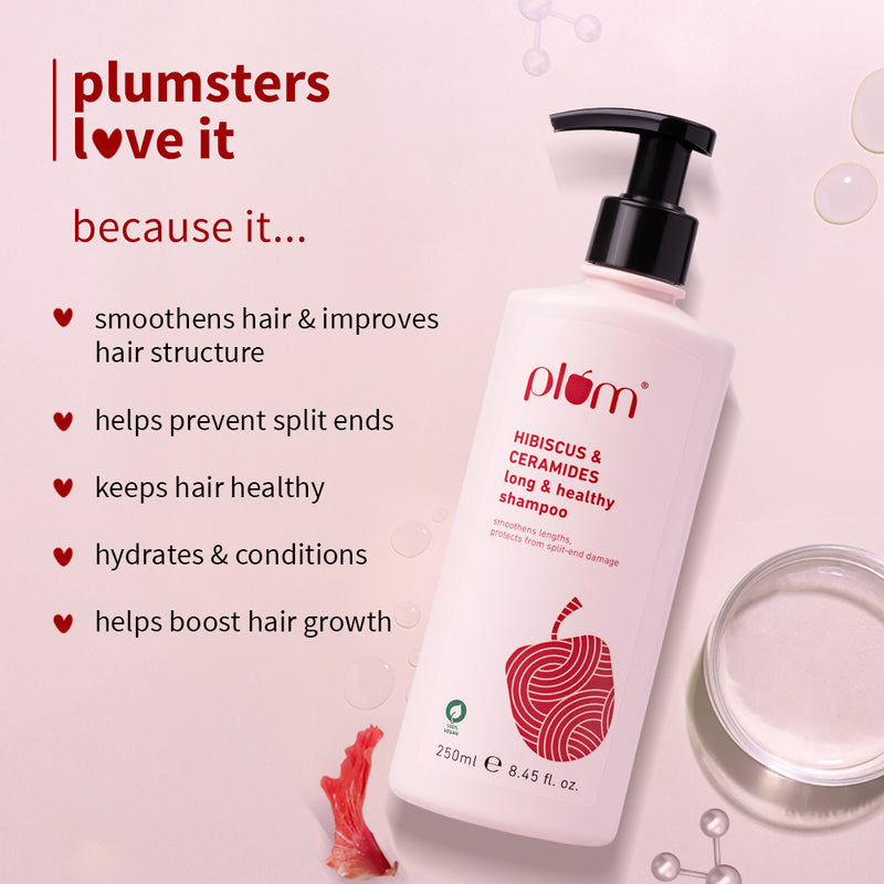 Plum Hibiscus & Ceramides Shampoo for Split Ends (250ml)