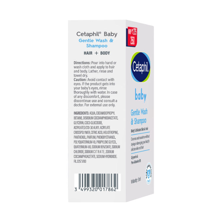 Cetaphil Baby Gentle Wash & Shampoo
(50ml)