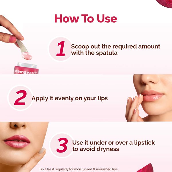Mamaearth Beetroot Moisture Therapy Lip Balm with Beetroot & Hyaluronic Acid for Dry & Chapped Lips- 15 g