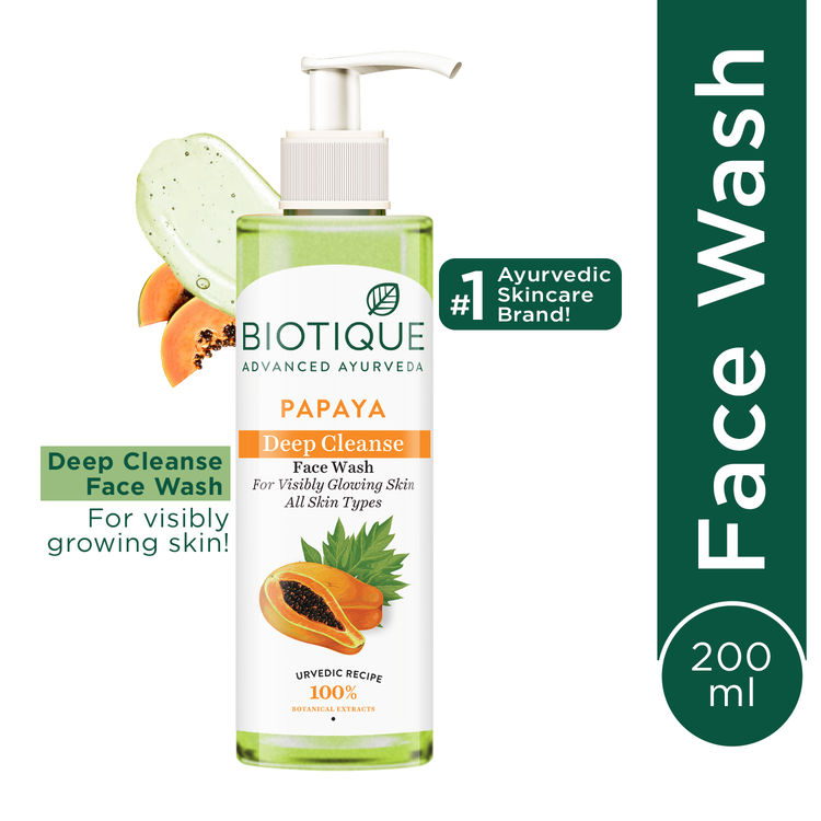 Biotique Bio Papaya Visibly Flawless Face Wash For All Skin Types (200ml)