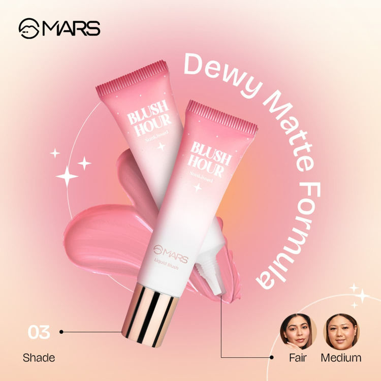 MARS Liquid Blush Hour Dewy-Matte Finish - 03 Sunkissed
(12ml)
