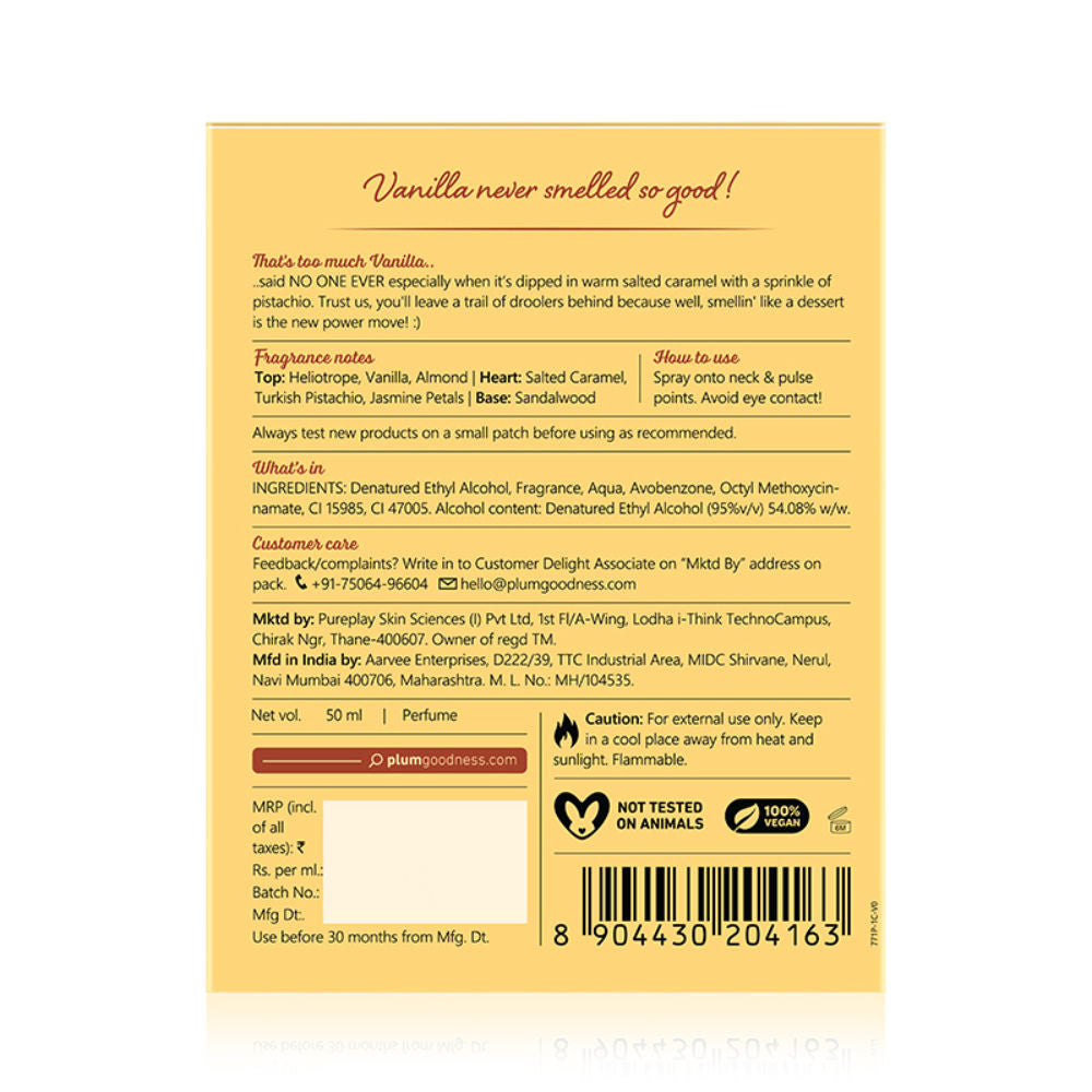 Plum Bodylovin' Vanilla Caramello Eau De Parfum
(50ml)