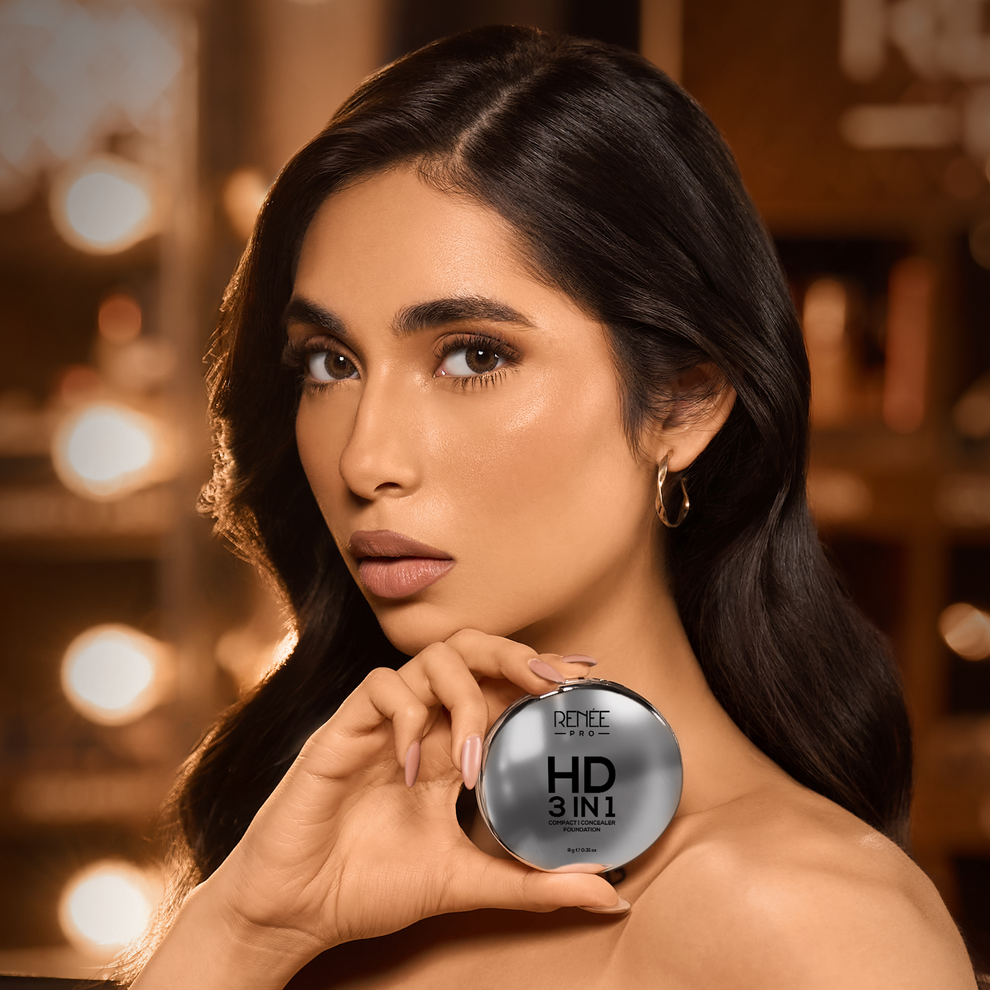 RENEE Pro HD 3-IN-1 Compact, Works as Concealer, Foundation & Powder With SPF 20 (Sable)