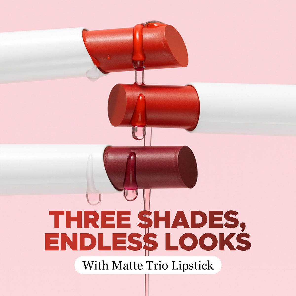 Hilary Rhoda Matte Trio Lipstick (Red-Volution Trio)