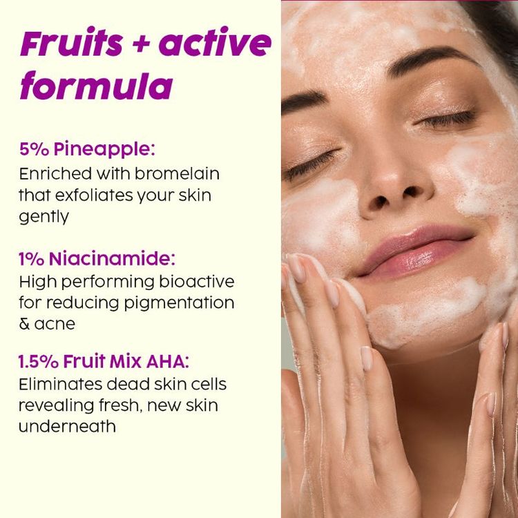 Plix 5% Pineapple Foaming Facewash For Depigmentation, For Skin Brightening & Even Toned Complexion
(100ml)