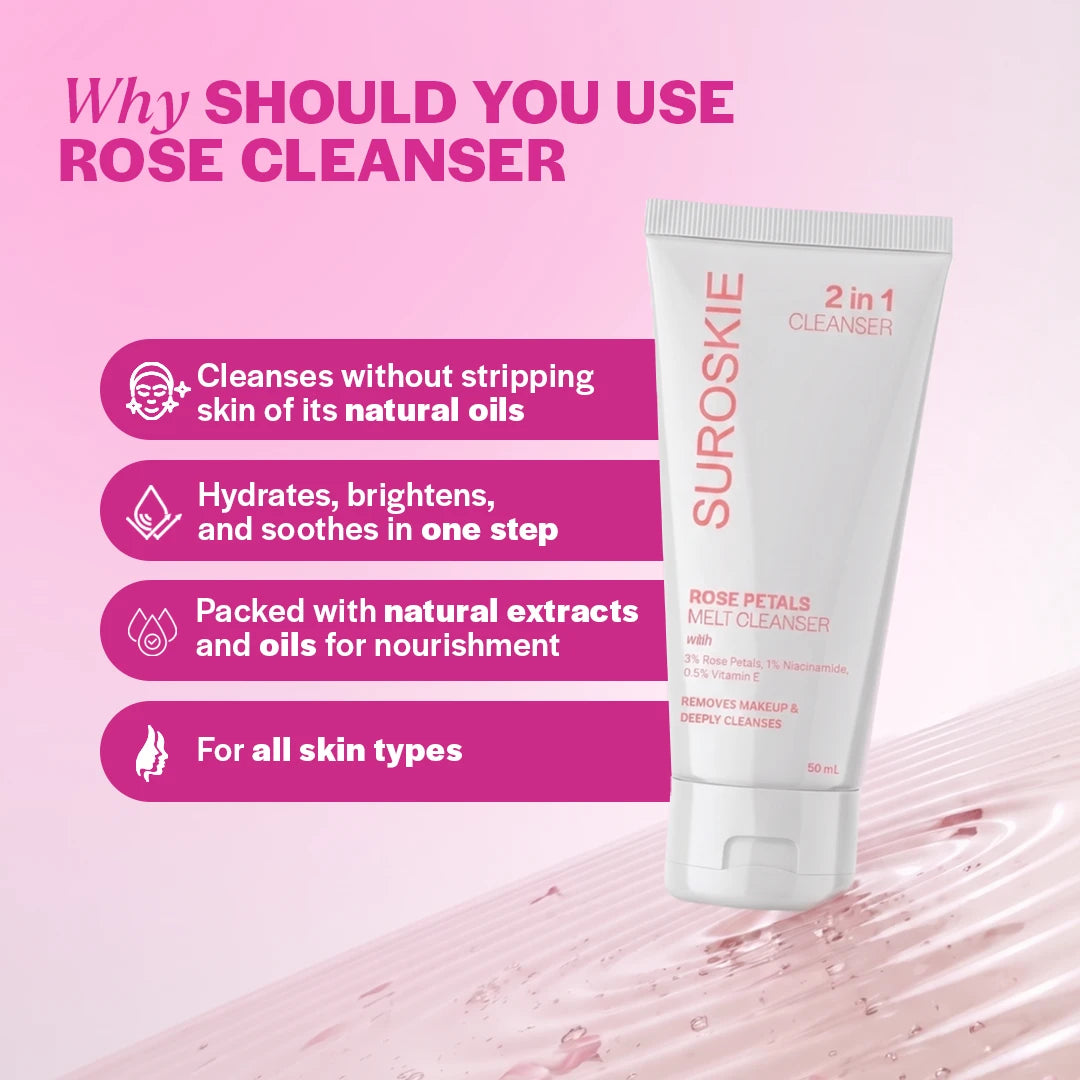 Suroskie Rose Petal Melt Cleanser (50ml)