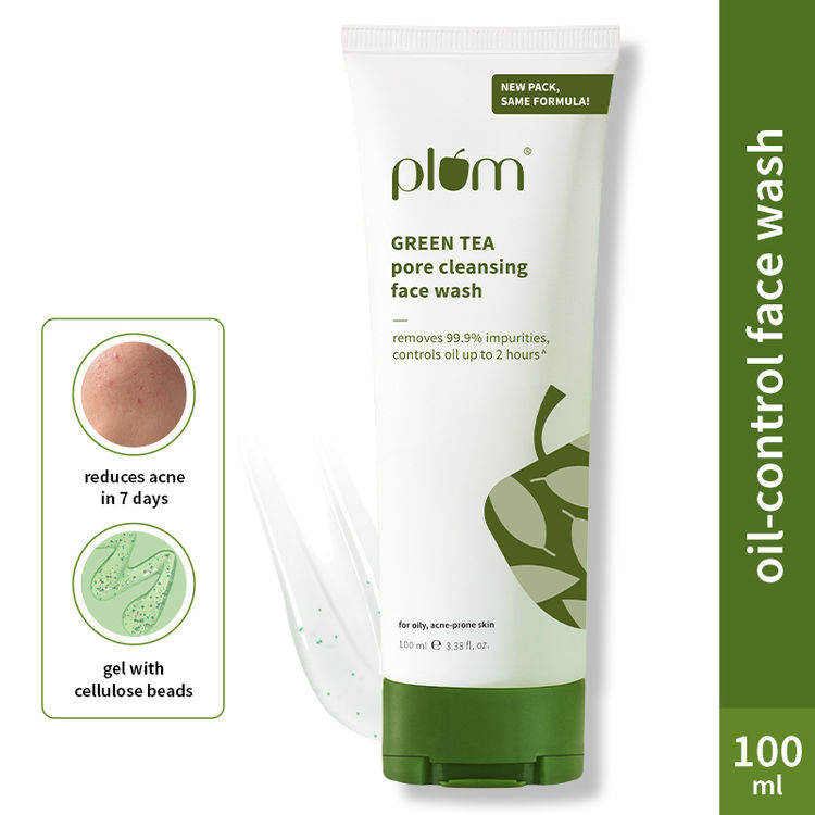 Plum Green Tea Pore Cleansing Gel Face Wash With Glycolic Acid (100ml)