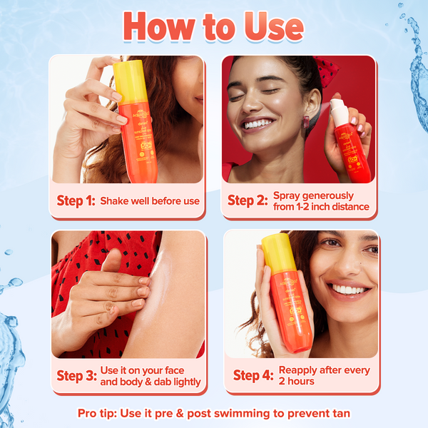 Aqualogica Detan+ Dewy Sunscreen Spray - 100 ml