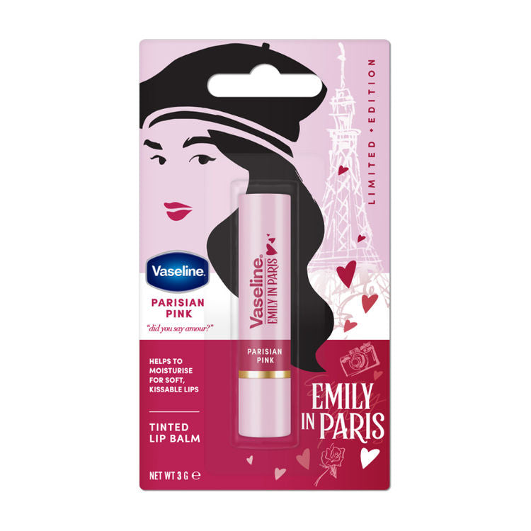 Vaseline Emily In Paris Tinted Lip Balm Stick - Parisian Pink
(3g)
