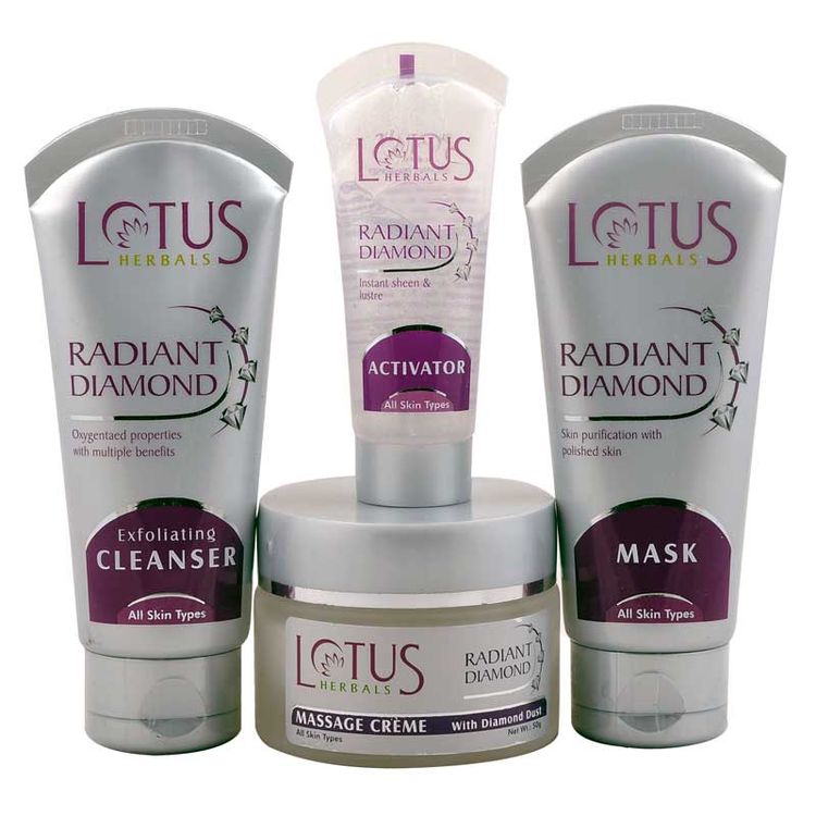 Lotus Herbals Radiant Diamond Cellular Radiance Facial Kit With Diamon Dust & Cinnamon (170gm)