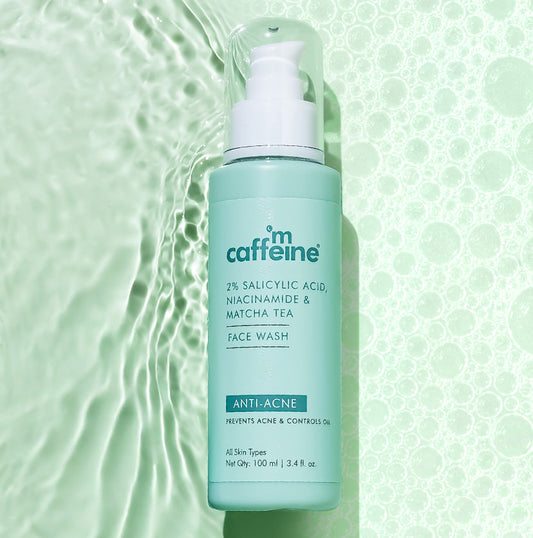 Mcaffeine 2% Salicylic Acid Niacinamide & Matcha Tea Face Wash - 100 ml