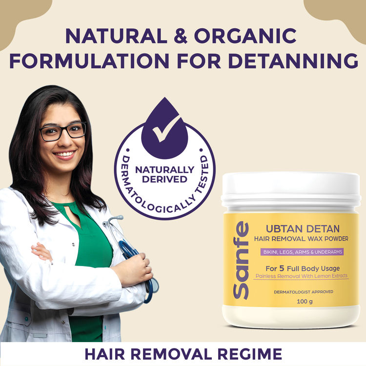 Sanfe Ubtan Detan Hair Removal Wax Powder
(100g)