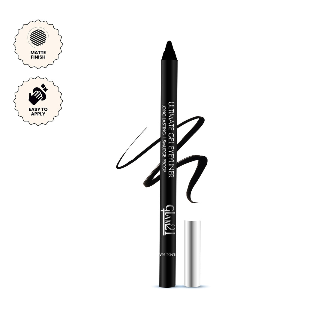 Glam21 Ultimate Gel Eyeliner Kajal  (01Black)