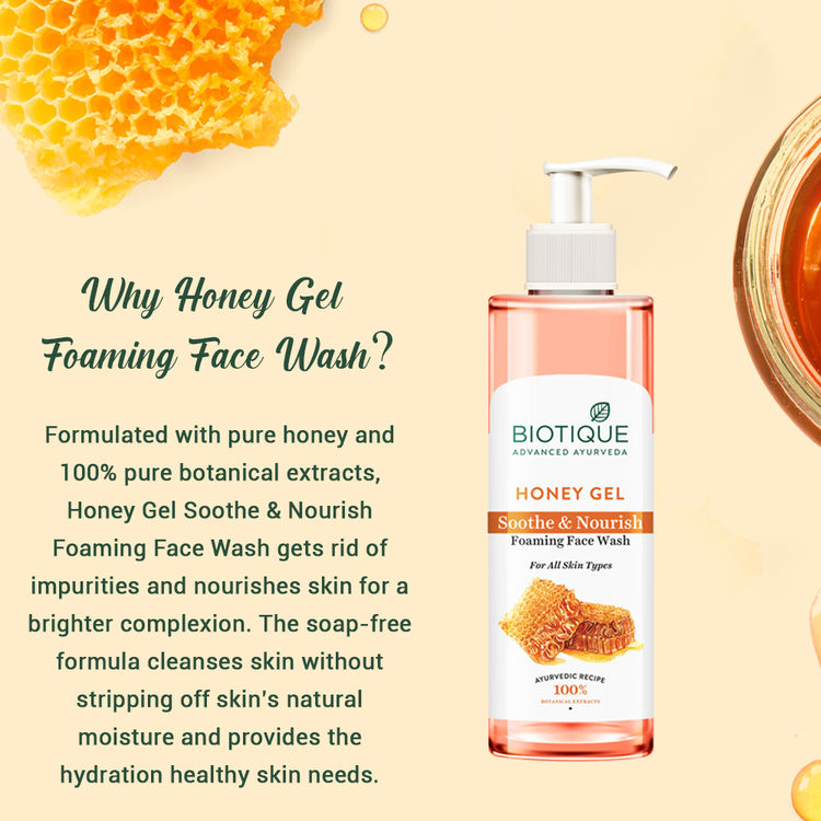 Biotique Bio Honey Gel Soothe & Nourish Foaming Face Wash
(200ml)