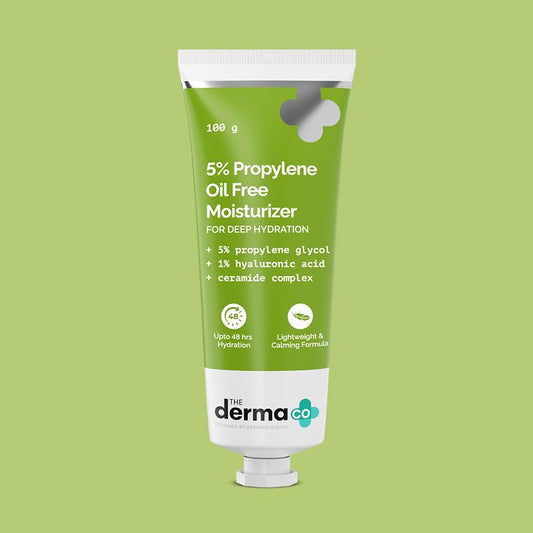 The derma co 5% Propylene Oil-Free Moisturizer with Propylene Glycol & Hyaluronic Acid - 100 g