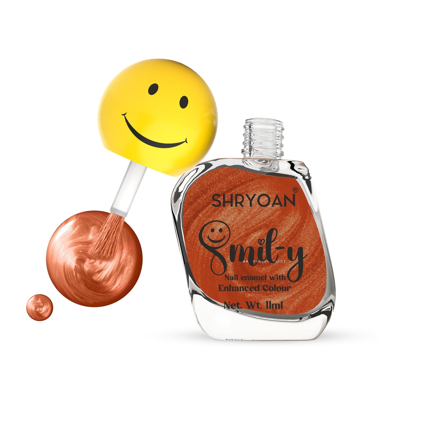 Shryoan Ultra Glossy Nail Paint(Metallic Orange)