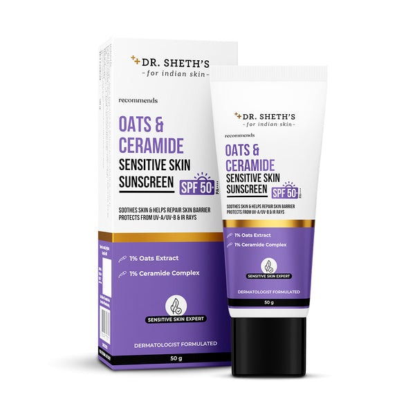 Dr. Sheth's Oats & Ceramide Sunscreen for Sensitive Skin - 50 gm