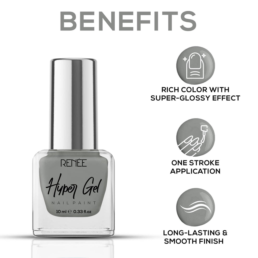 RENEE Hyper Gel Nail Paint 10ml (02 Sage Grey)