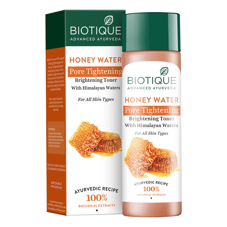 Biotique Honey Water Pore Tightening Brightening Toner With Himalayan Waters (120ml)