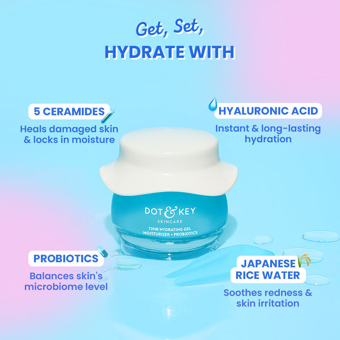 Dot & Key 72HR Hydrating Gel Moisturizer + Probiotics