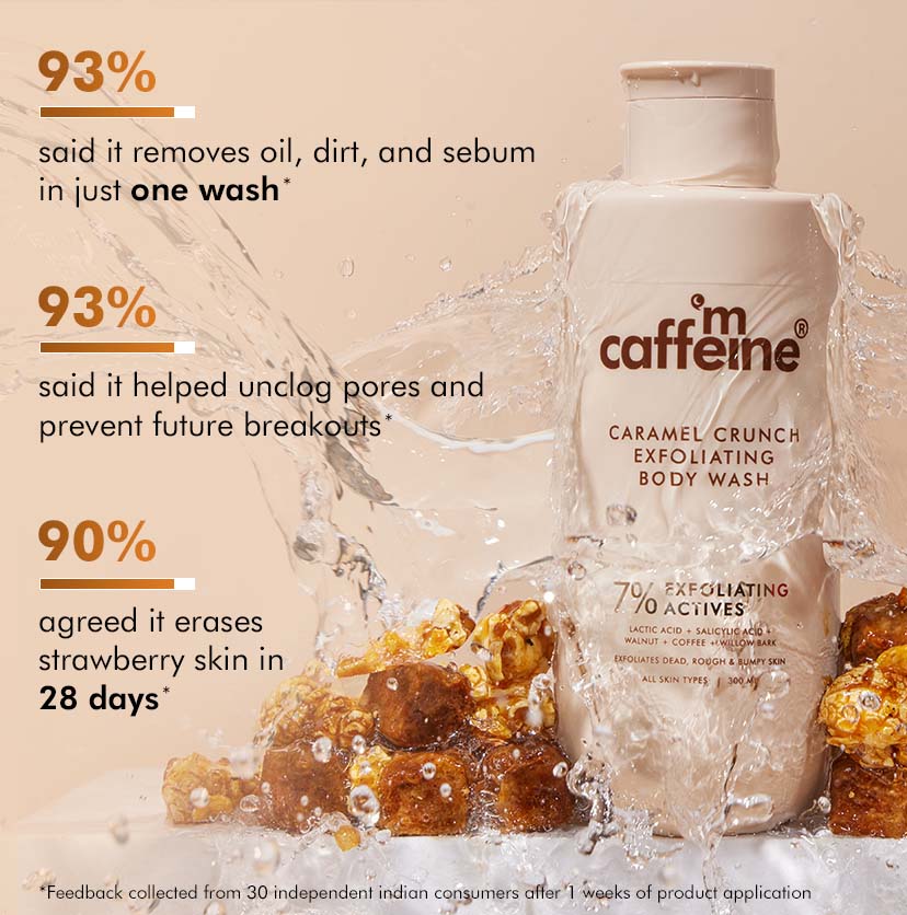 Mcaffeine Exfoliating Caramel Crunch Body Wash - 300 ml