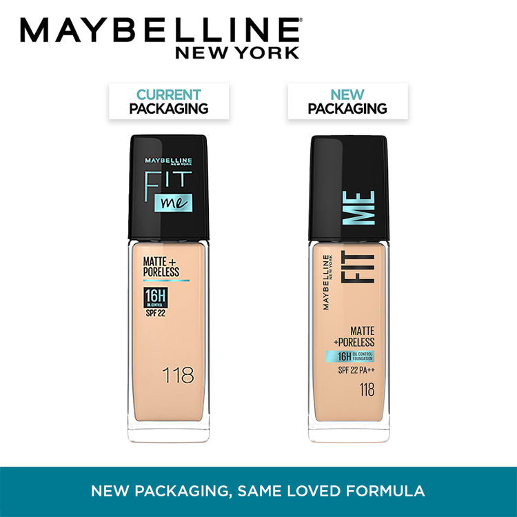Maybelline Fit Me Matte+Poreless 16H Oil Control Foundation With SPF 22 PA++ (118 Light Beige)(30ml)
