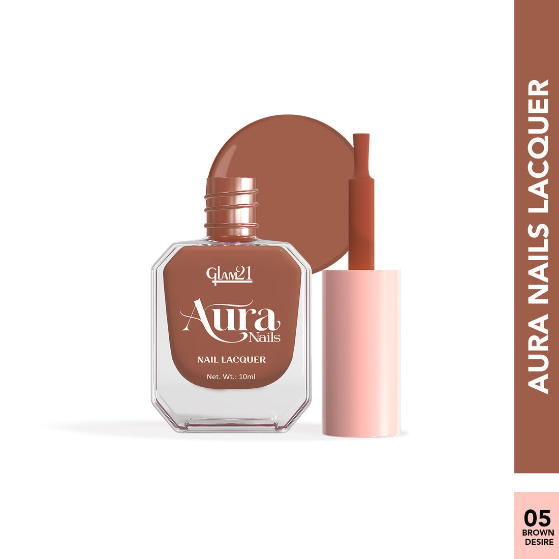 Glam21 Aura - Nail Lacquer (05Brown Desire)