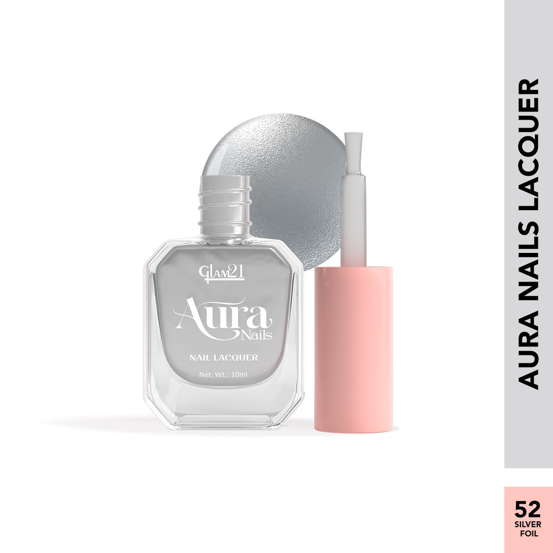 Glam21 Aura - Nail Lacquer (52Silver Foil)