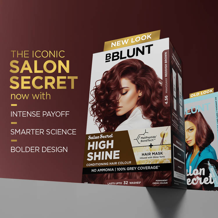 BBlunt Salon Secret High Shine Hair Colour - Mahogany Reddish Brown 4.56 (130g)