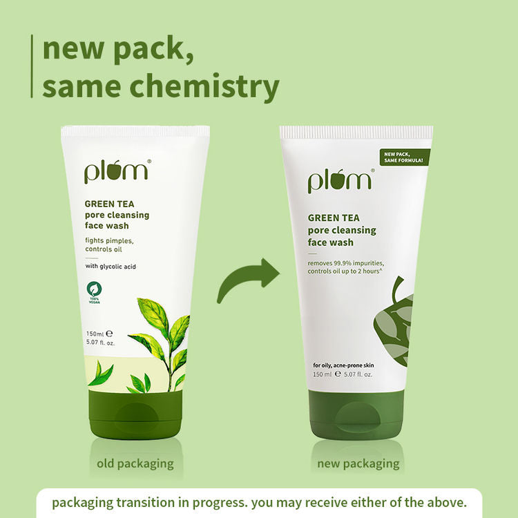 Plum Green Tea Pore Cleansing Gel Face Wash With Glycolic Acid (150ml)