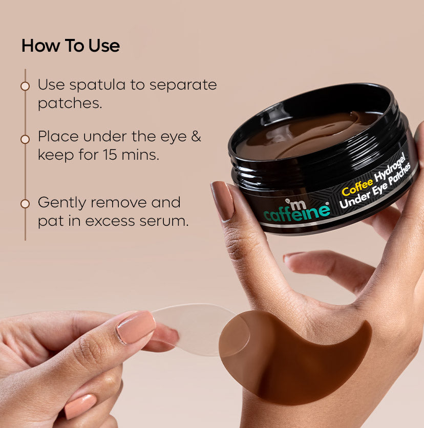 Mcaffeine Coffee Hydrogel Under Eye Patches with Caffeine & HA - 15 Pairs