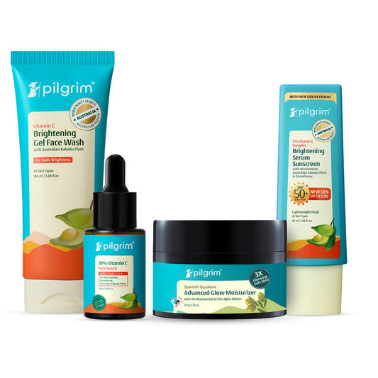 Pilgrim Vitamin C Best Seller Glow Csms Combo- Brightens Skin & Reduces Dark Spots
