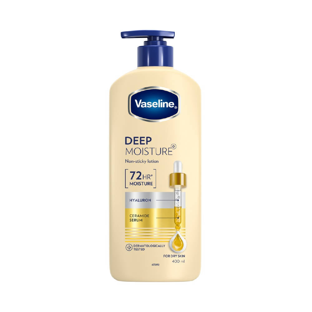 Vaseline Intensive Care Deep Moisture 72HR Long Lasting Hyaluron Ceramide Serum Body Lotion (400ml)