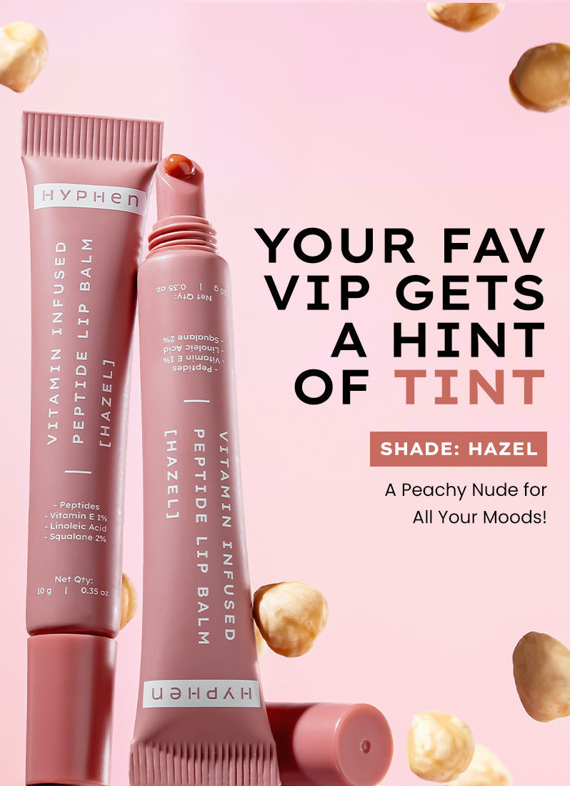 Hyphen Vip hazel lip balm with 1% vit e, 2% squalane & peptides - 10g