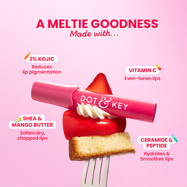 Dot & Key Meltie Lip Balm SPF 50+ PA+++, Strawberry Glaze (4g)