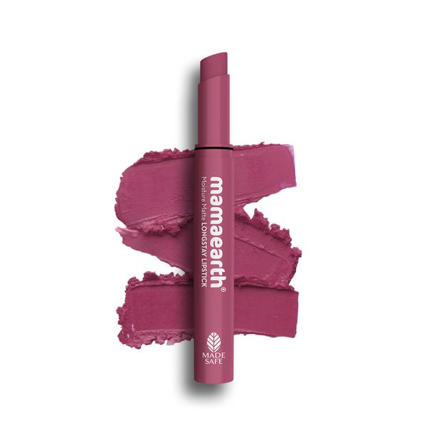 Mamaearth Moisture Matte Longstay Lipstick with Avocado Oil & Vitamin E (Pink Tulip)