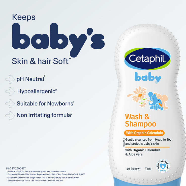 Cetaphil Baby Gentle Wash With Organic Calendula (230ml)