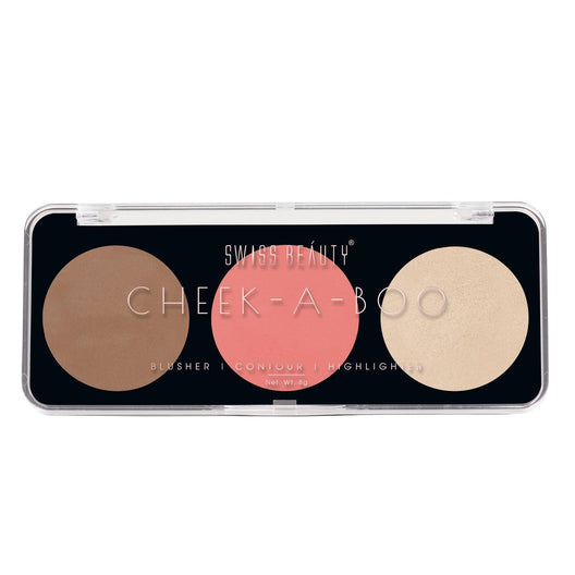 Swiss Beauty Cheek-A-Boo 3-in-1 Face Palette with Blusher , Contour and Highlighter (03)