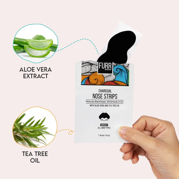 FURR Blackhead Remover Bamboo Charcoal Nose Strips - Pack of 3