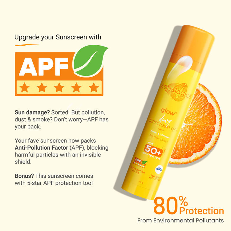 Aqualogica Glow+ Dewy Gel Sunscreen In-Vivo Tested SPF 50+ PA++++ with Papaya & Vitamin C - 50g