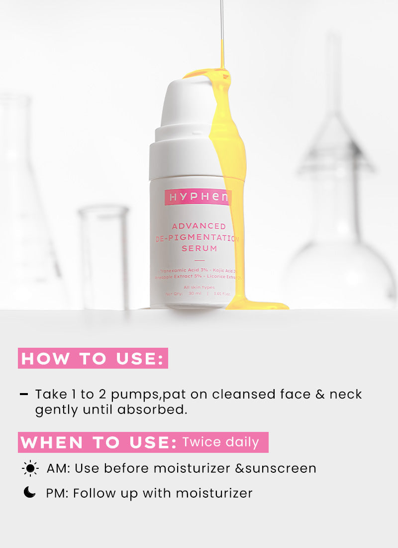 Hyphen Advanced glow serum with 3% tranexamic acid & 2% kojic acid - 30 ml