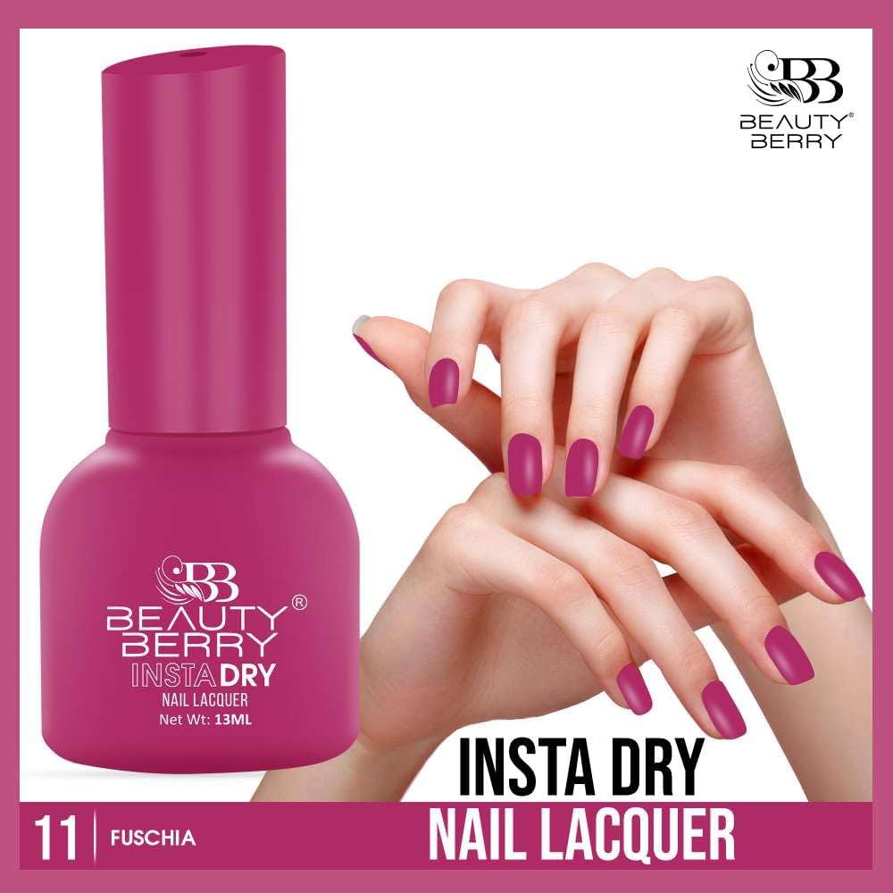 Beauty Berry Insta Dry Nail Lacquer (FUSHIA-11)
