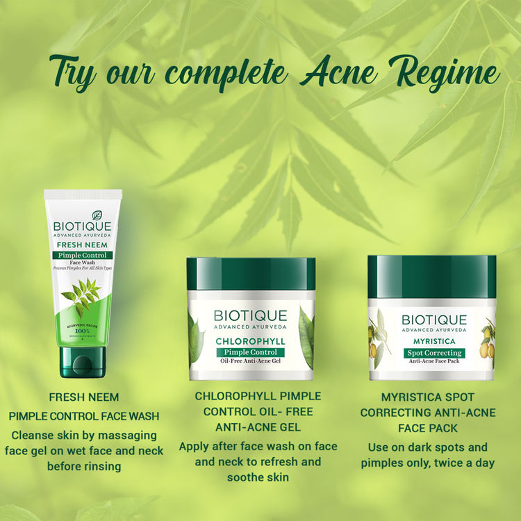Biotique Fresh Neem Pimple Control Face Wash For All Skin Types (150ml)